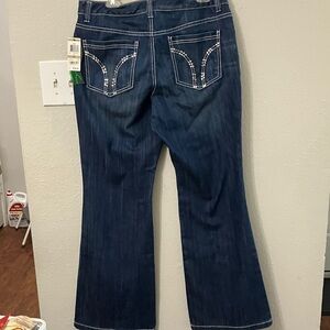 INC International Concepts Dark Blue Flare Jeans